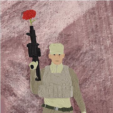 The Carnation Revolution, illustrazione di Carolina Marques per Cose Belle Contest d'illustrazione 2022