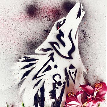 Il Pianto del lilium—la nascita del lupo, illustrazione di Vania Gatto per Cose Belle Contest d'illustrazione 2017