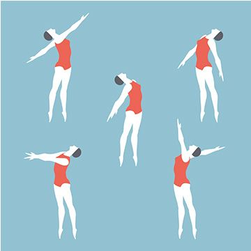 Swimming Positions, illustrazione di Luisa Tosetto per Cose Belle Contest d'illustrazione 2023
