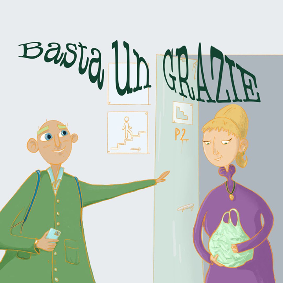 Basta un grazie, illustrazione di Irene Cecchini per Cose Belle Contest d'illustrazione 2022