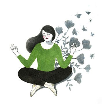 Yoga, illustrazione di Mariella Cusumano per Cose Belle Contest d'illustrazione 2023