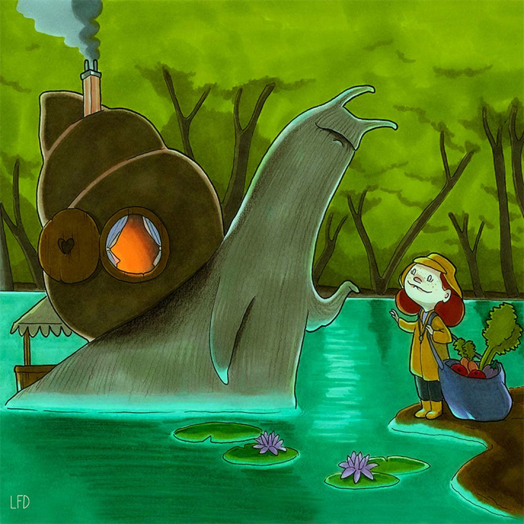 Interazione, illustrazione di Luca Federico Daolio per Cose Belle Contest d'illustrazione 2021