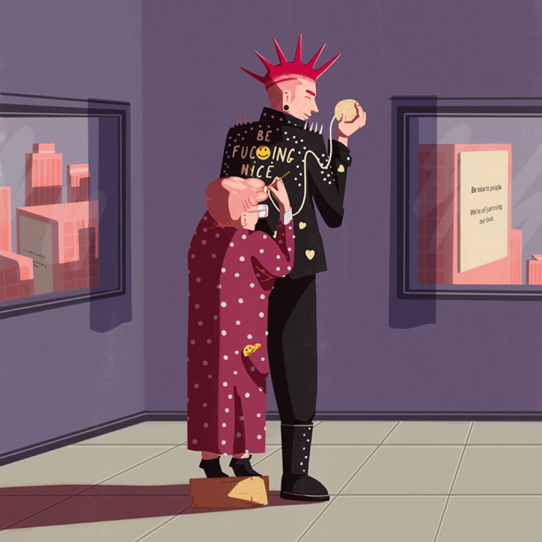 Trying our best, illustrazione di Luca Grassi per Cose Belle Contest d'illustrazione 2022