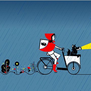 Little red Rider hood, illustrazione di Silvia Re per Cose Belle Contest d'illustrazione 2022