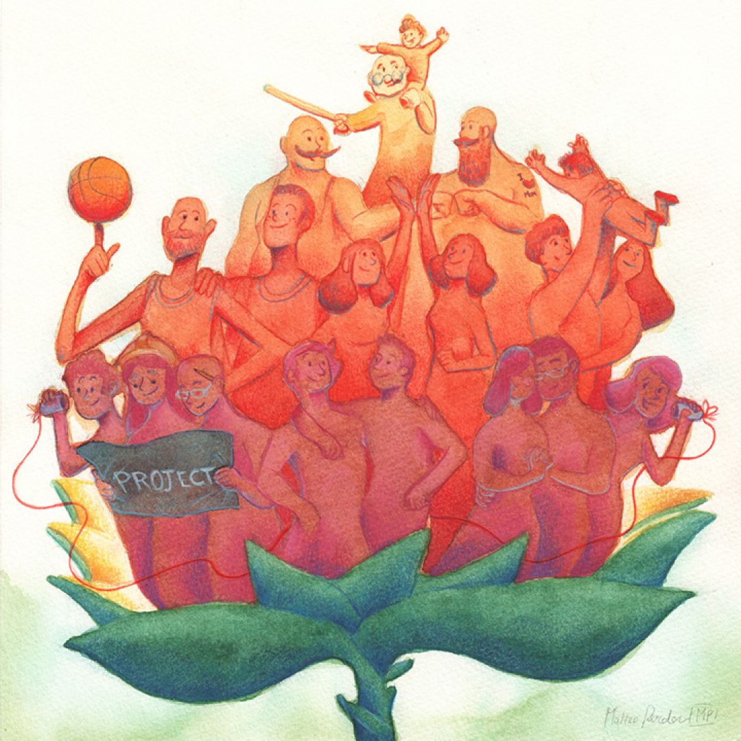 Il fiore delle relazioni, illustrazione di Matteo Perdon per Cose Belle Contest d'illustrazione 2021