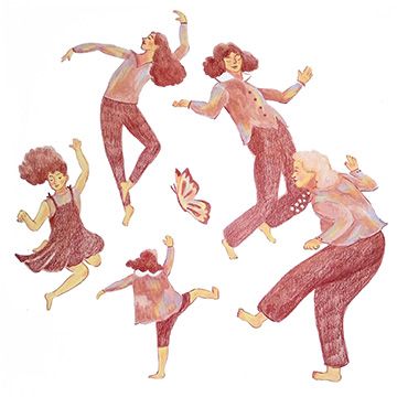 Balla con la musica che c'è!, illustrazione di Maria Anna Cingolo per Cose Belle Contest d'illustrazione 2023