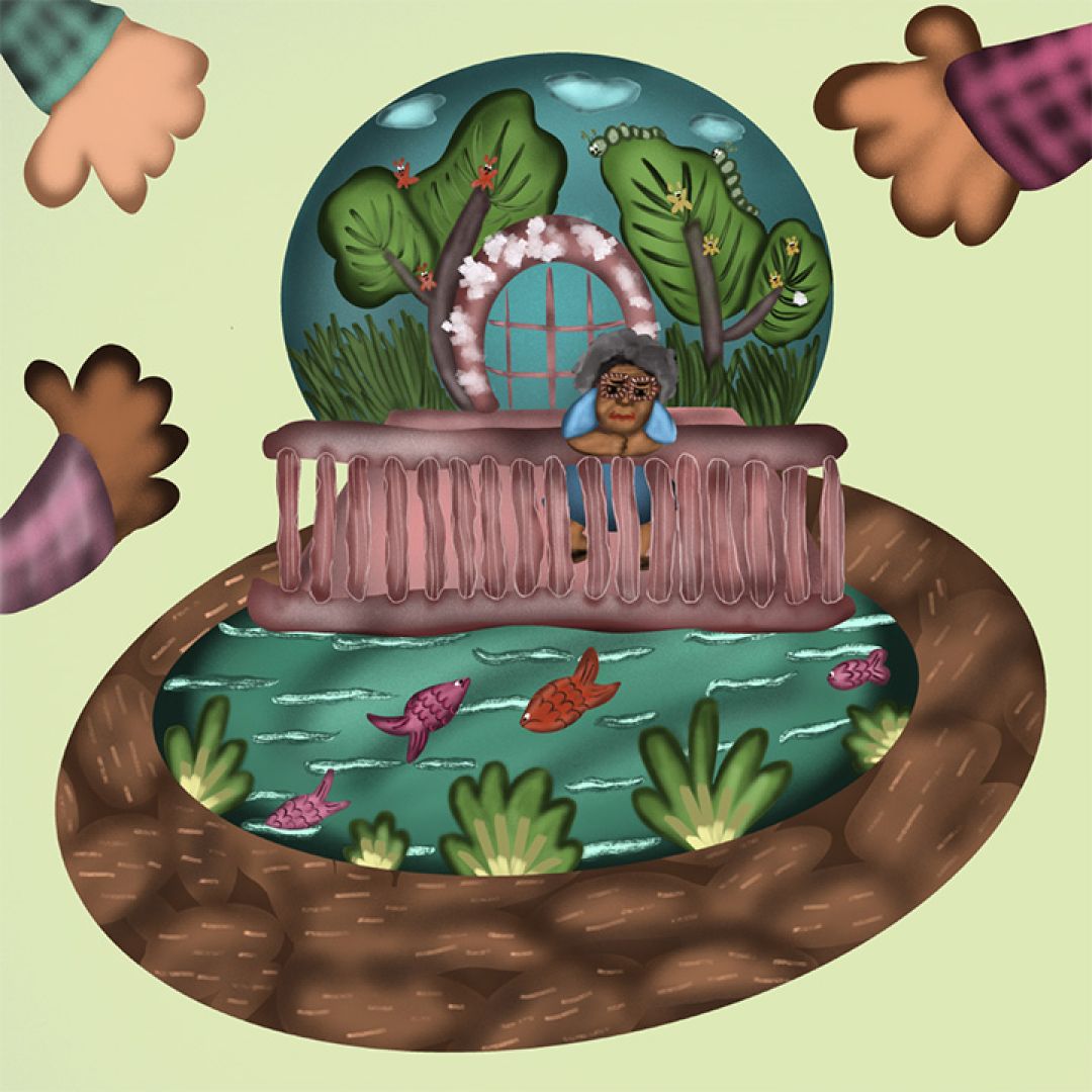 Together but isolated, illustrazione di Nivetha Shanmugasundaram per Cose Belle Contest d'illustrazione 2021
